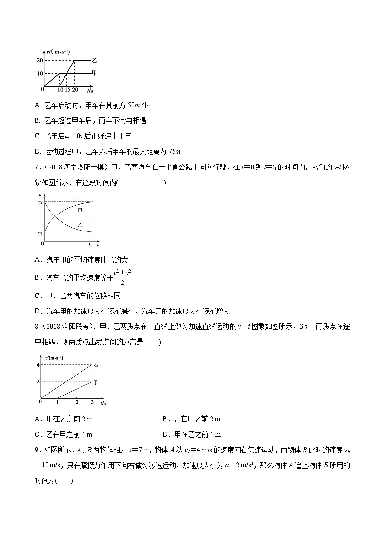 高考物理模拟题练习 专题1.14 追击和相遇问题（提高篇）（原卷版）第3页