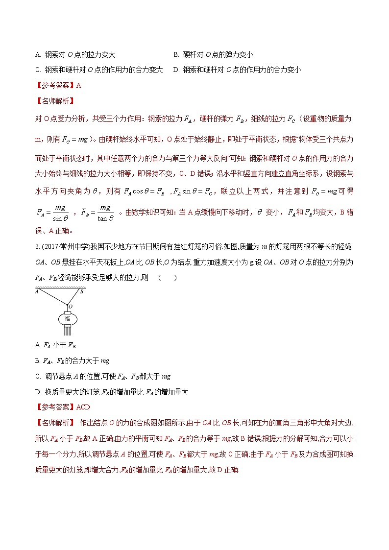 高考物理模拟题练习 专题2.12 死结问题（解析版）02