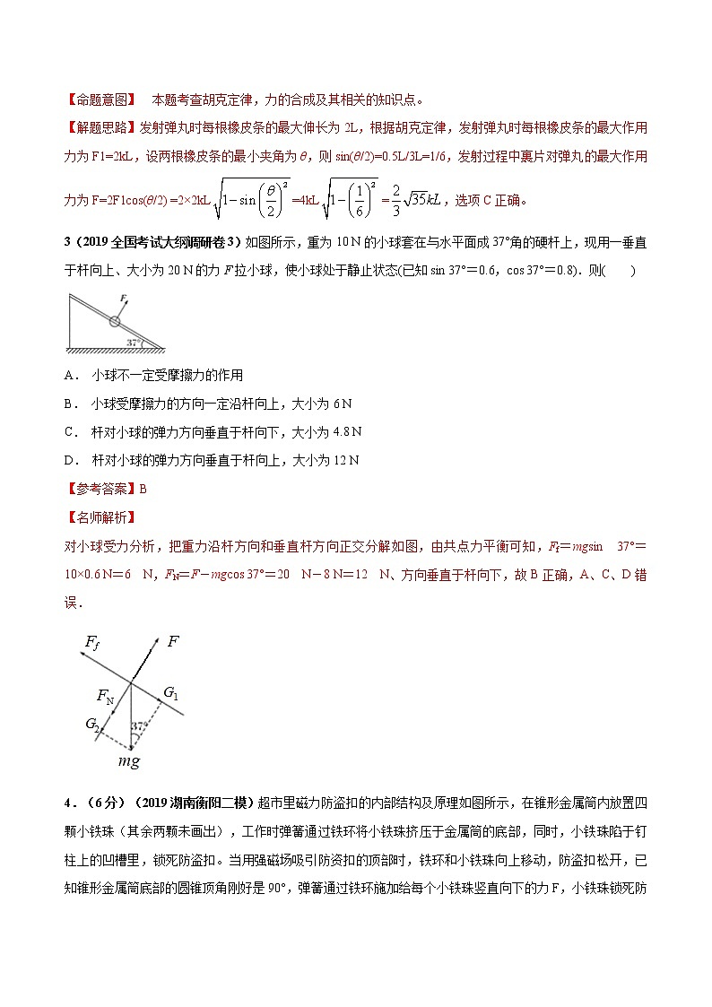 高考物理模拟题练习 专题2.3 力的合成与分解（提高篇）（解析版）第2页