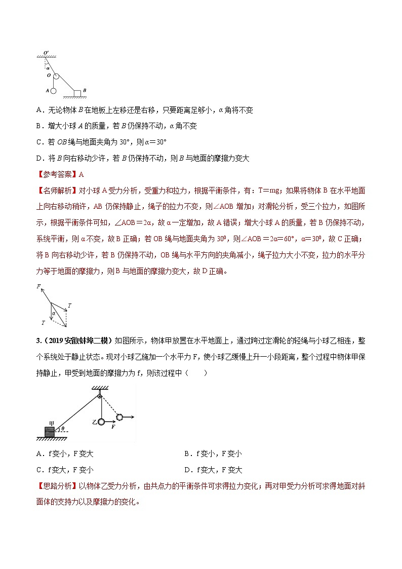 高考物理模拟题练习 专题2.5 动态平衡问题（能力篇）（解析版）第2页