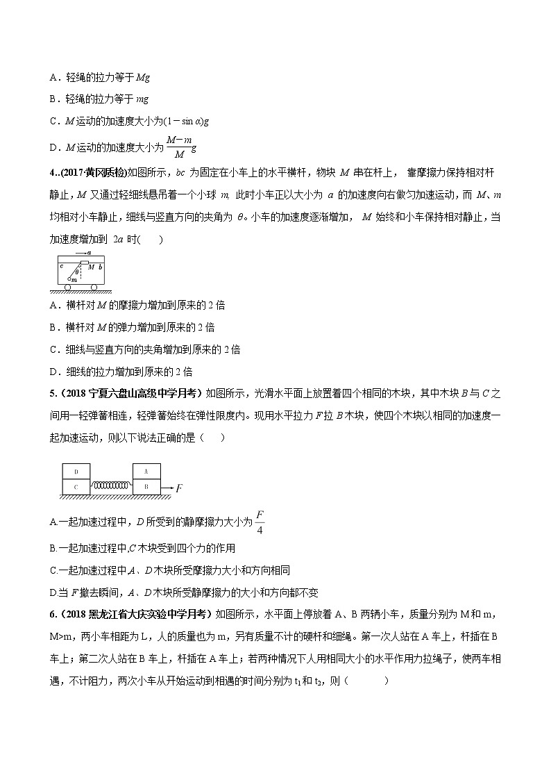 高考物理模拟题练习 专题3.15 加速运动的连接体问题（能力篇）（原卷版）02