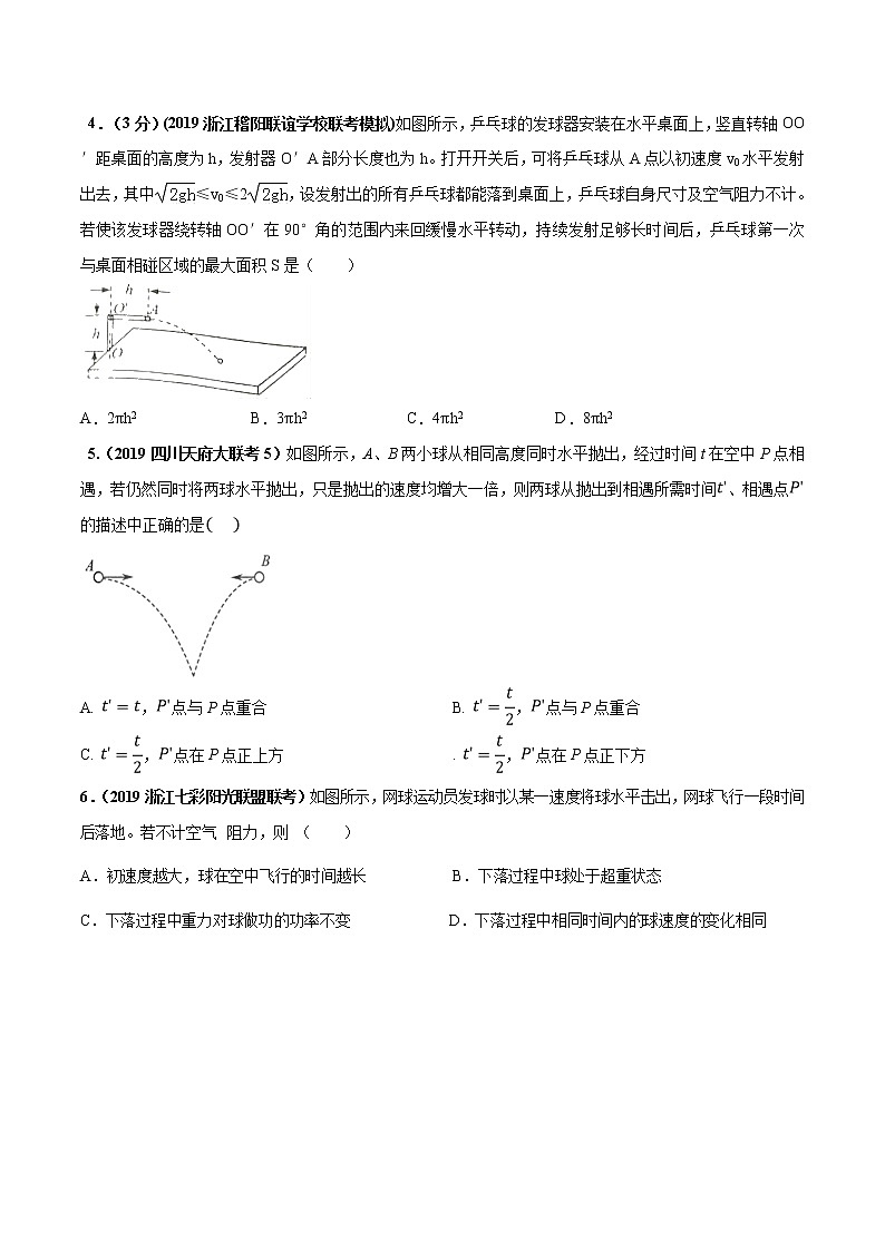 高考物理模拟题练习 专题4.6 平抛运动（提高篇）-2020年高考物理100考点最新模拟题千题精练（原卷版）第2页