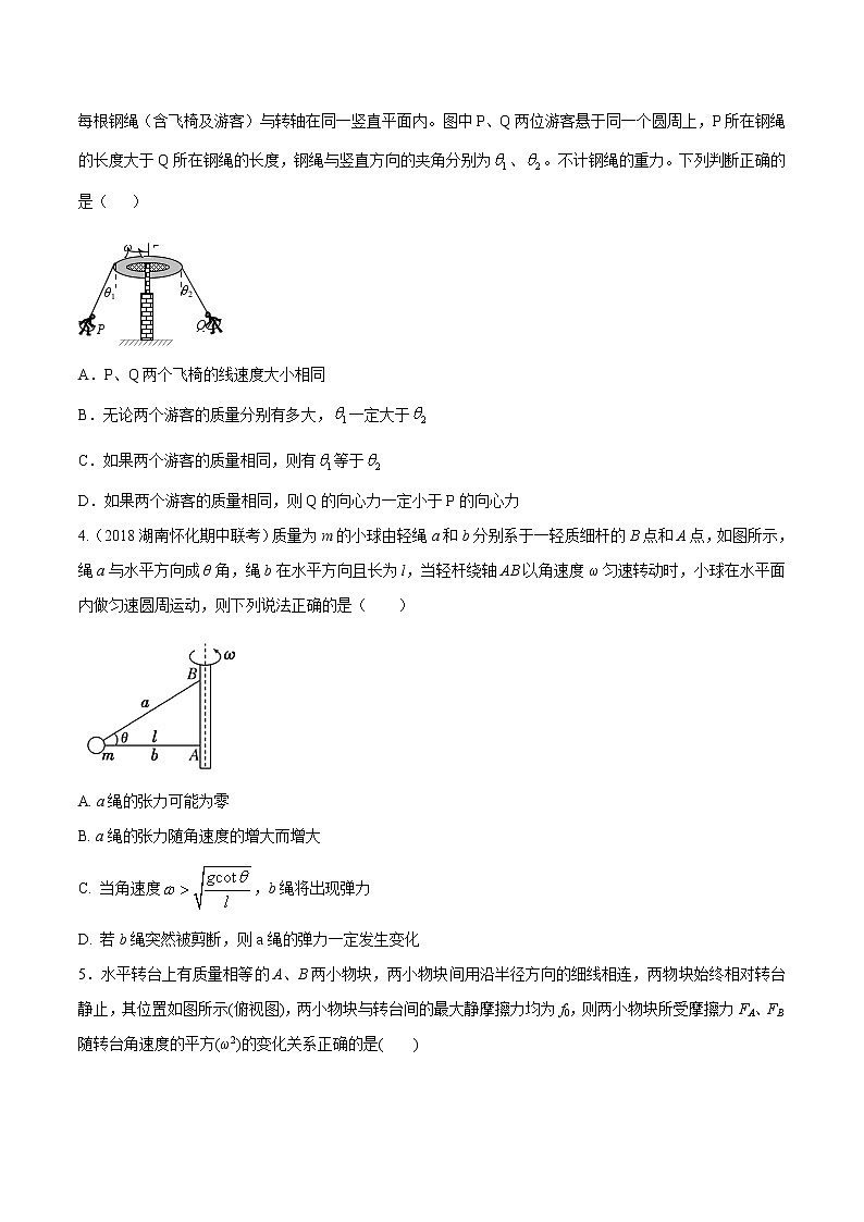 高考物理模拟题练习 专题4.12 匀速圆周运动问题（能力篇）（原卷版）02