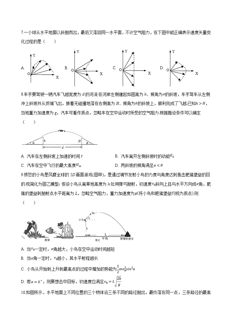 高考物理模拟题练习 专题4.9 斜抛运动问题（提高篇）（原卷版）03