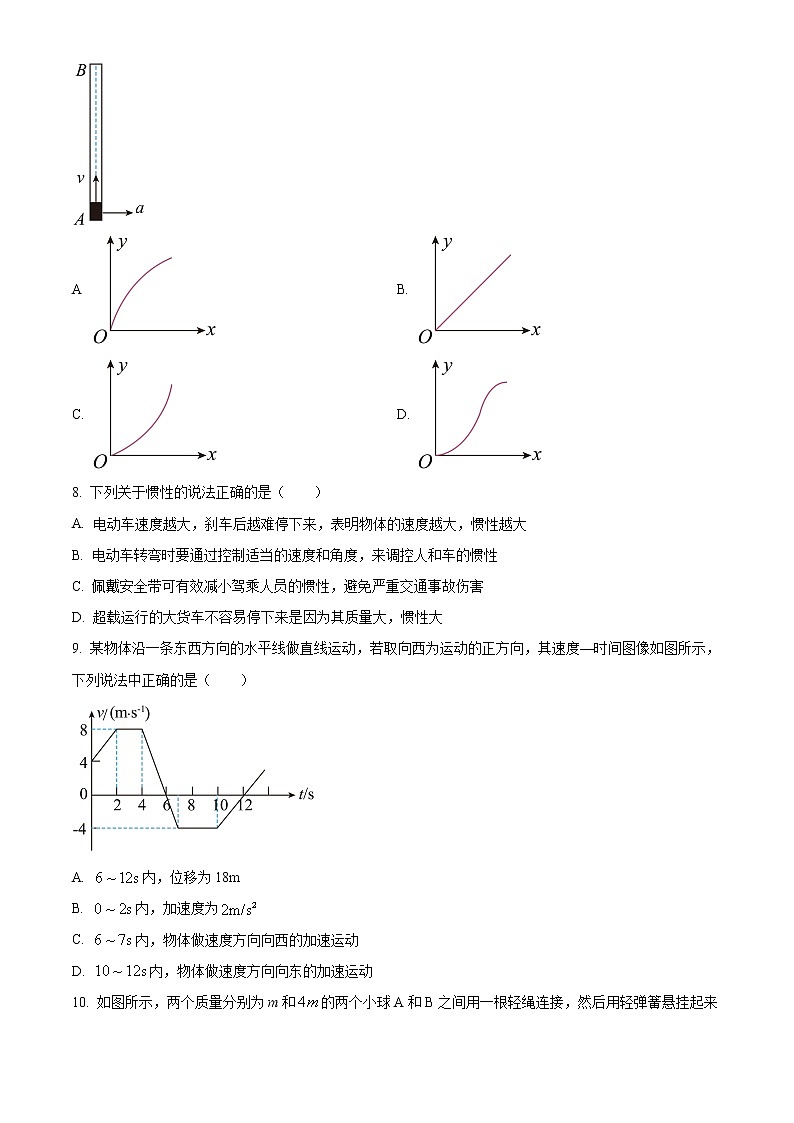 2023郴州高一上学期期末物理试题含解析03