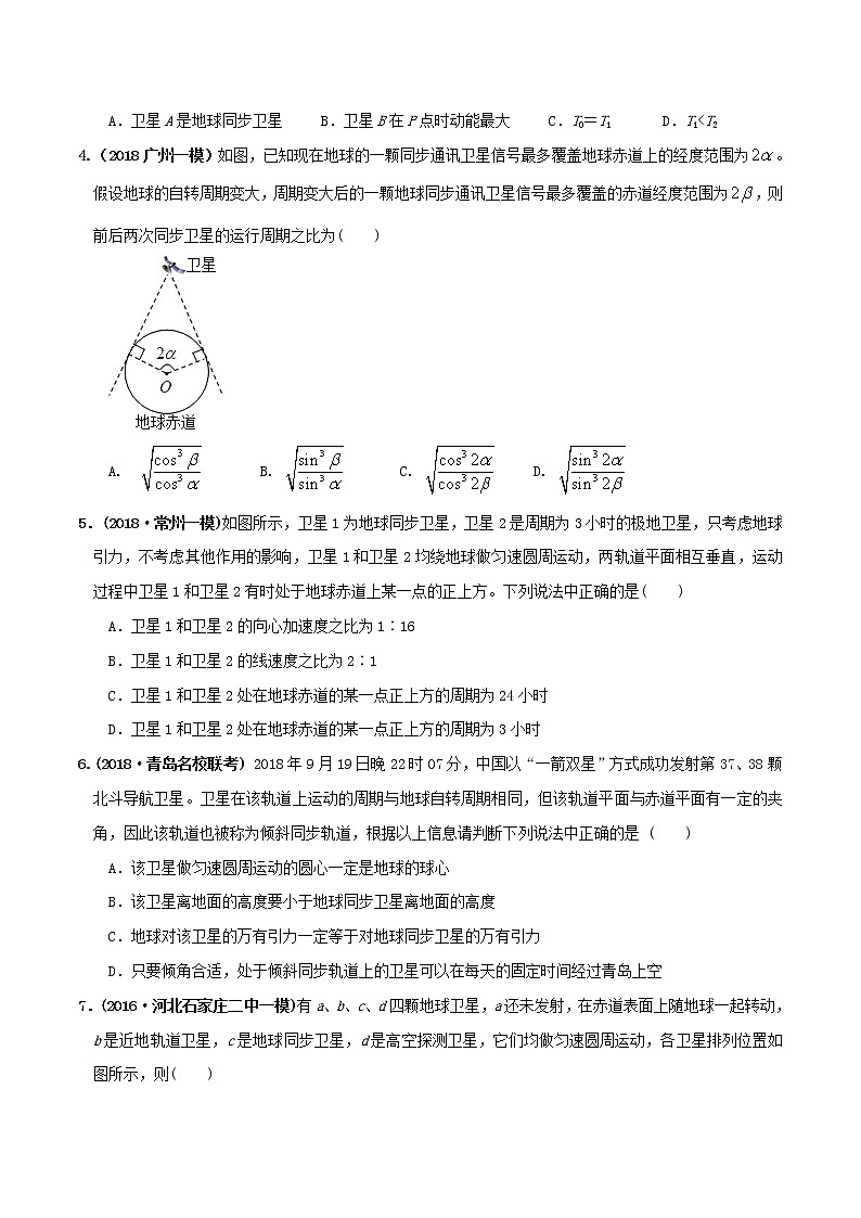 高考物理模拟题练习 专题5.23 同步卫星（原卷版）02