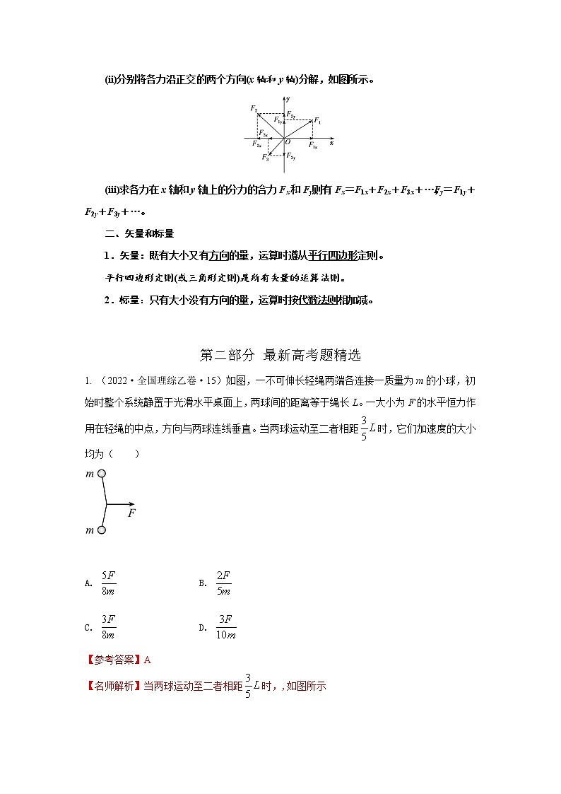 专题08 力的分解与合成（原卷版+解析版）-2023届高考物理一轮复习知识点精讲与最新高考题模拟题同步训练03