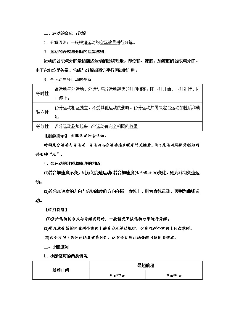 专题18运动的合成与分解（解析版）-2023届高考物理一轮复习知识点精讲与最新高考题模拟题同步训练第2页