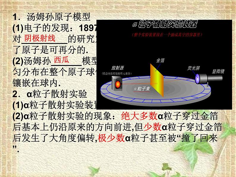 2022-2023年人教版(2019)新教材高中物理选择性必修3 第4章原子结构和波粒二象性第3节原子的核式结构模型课件第2页