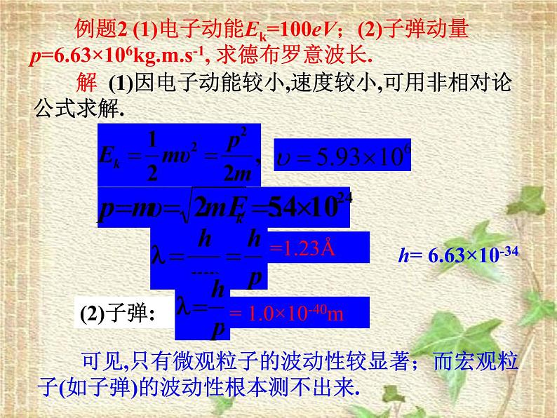 2022-2023年人教版(2019)新教材高中物理选择性必修3 第4章原子结构和波粒二象性第5节粒子的波动性和量子力学的建立(3)课件第7页