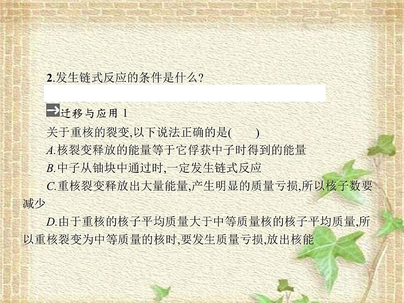 2022-2023年人教版(2019)新教材高中物理选择性必修3 第5章原子核第4节核裂变与核聚变课件08