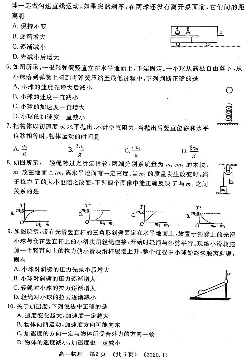 2019-2020学年河南省洛阳市高一上学期期末考试 物理 PDF版02