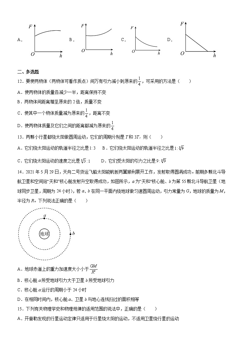 7.2万有引力定律 同步训练33第3页