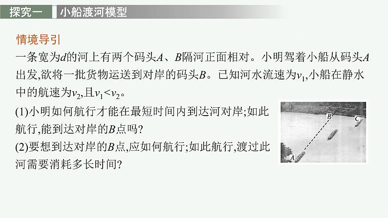 第五章　习题课 运动的合成与分解的两个模型课件PPT第4页