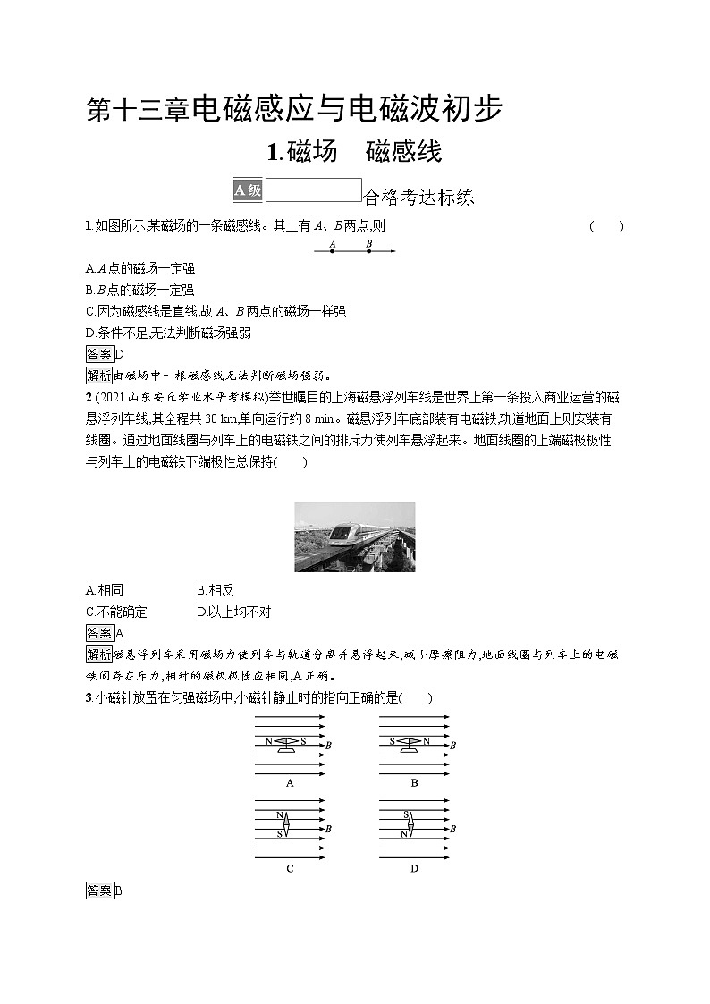 1.磁场　磁感线第1页