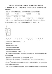 2023上海市上海中学高二上学期期末物理试题含答案