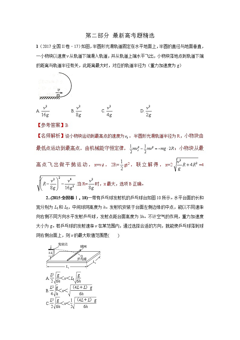 专题23平抛运动的临界极值问题（原卷版+解析版）-2023届高考物理一轮复习知识点精讲与最新高考题模拟题同步训练02