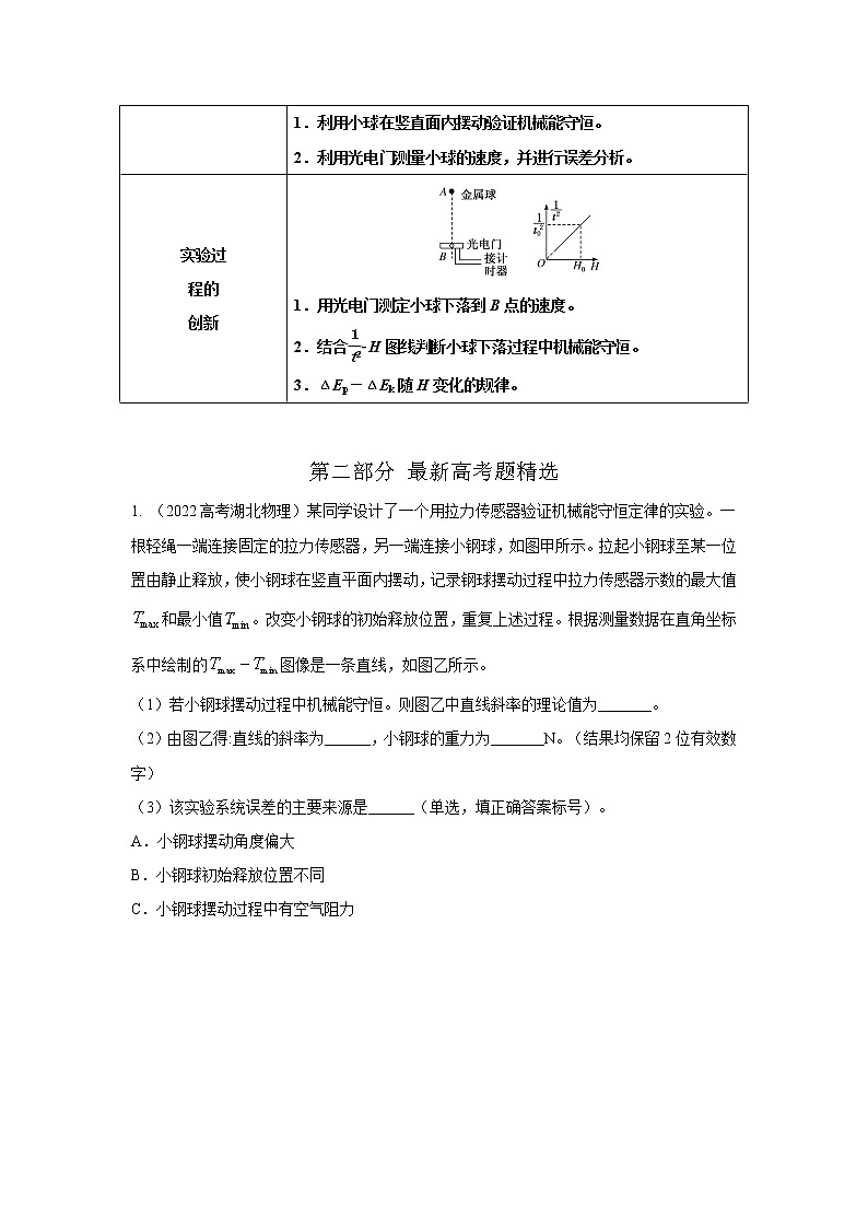 专题40验证机械能守恒定律实验（原卷版）-2023高考一轮复习知识点精讲与最新高考题模拟题同步训练第3页