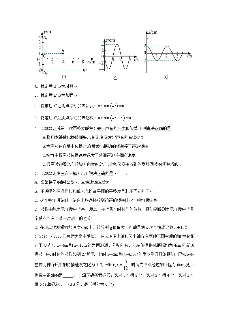专题50机械波的特性（原卷版）-2023高考一轮复习知识点精讲和最新高考题模拟题同步训练第3页