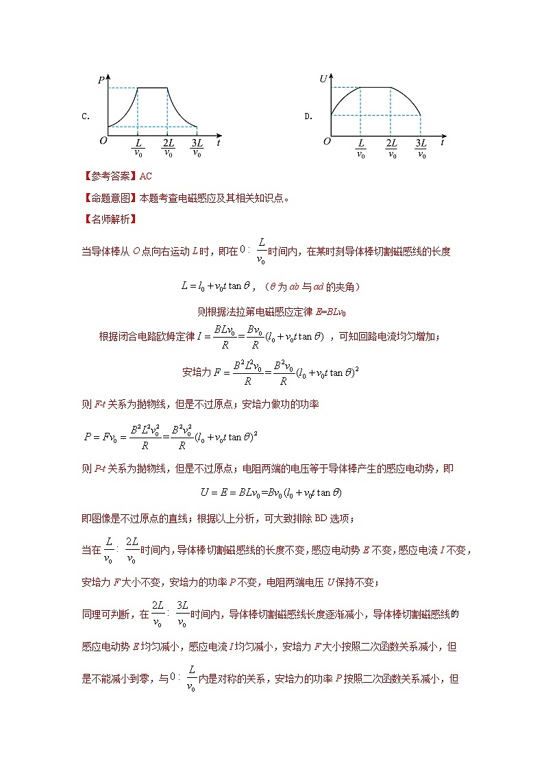 专题87电磁感应中图像问题（解析版）-2023高考一轮复习知识点精讲和最新高考题模拟题同步训练第3页