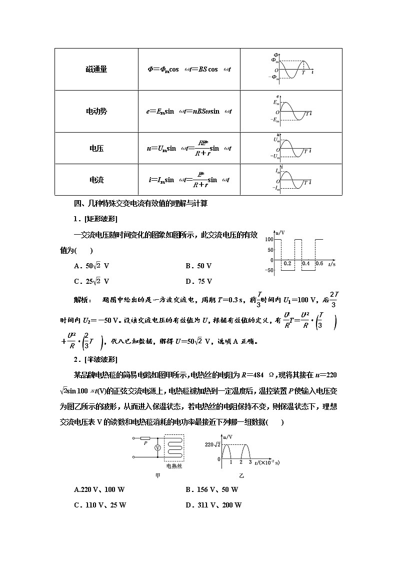专题93交变电流的产生和描述（解析版）-2023高考一轮复习知识点精讲和最新高考题模拟题同步训练第3页