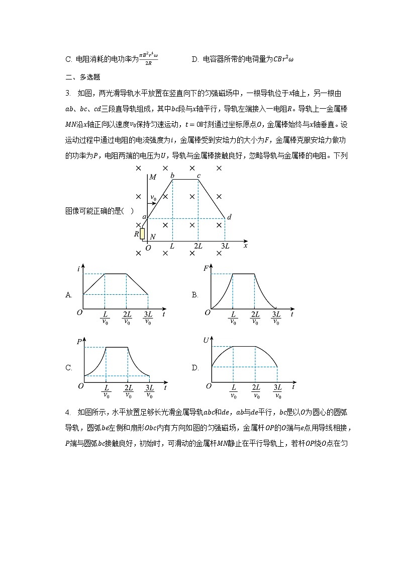 2023届二轮复习 电路与电磁感应——电磁感应中的综合问题 作业02