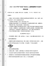 2022—2023学年广东省广州市高二上册物理期末专项提升模拟试题（含解析）