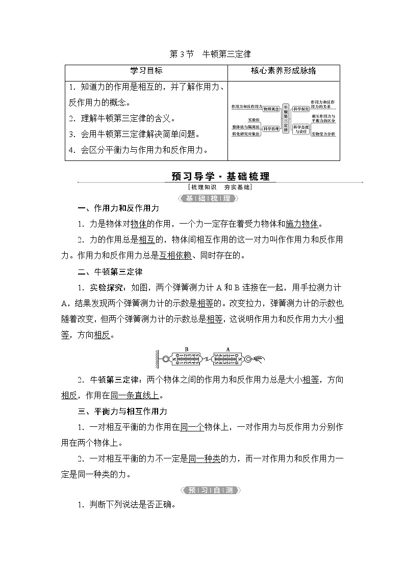 4 第3节　牛顿第三定律第1页