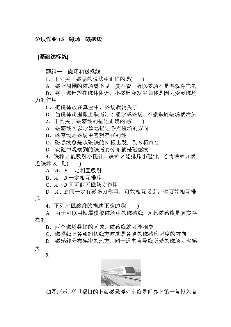 13.1 磁场　感应线试卷01