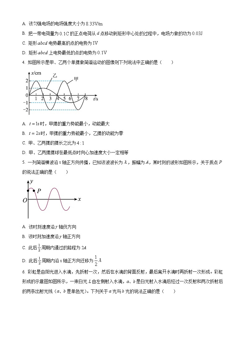 湖北省武汉市洪山高级中学2022-2023学年高二下学期2月考试物理试题无答案第2页