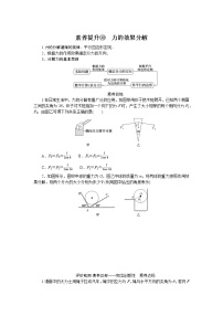 素养提升⑩　力的效果分解高一上物理期末复习试题