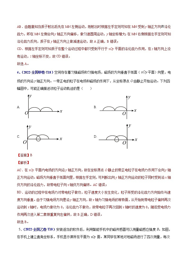 2020-2022年高考物理真题分专题训练 专题11 磁场（教师版）第3页