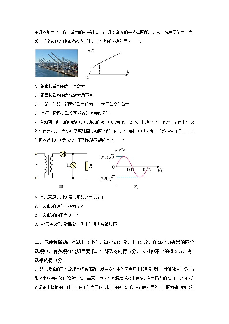 2023届重庆市高考模拟卷（六）物理试题（word版）第3页
