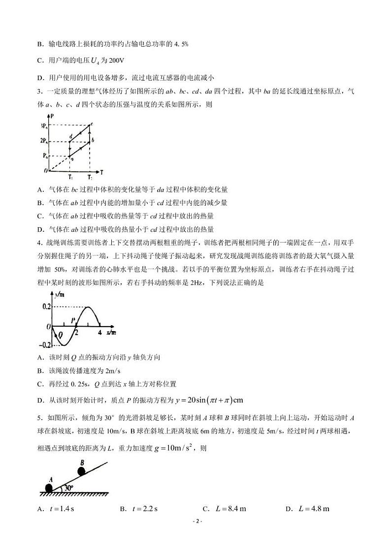2023届山东省临沂市高三下学期一模考试物理试题 PDF版02