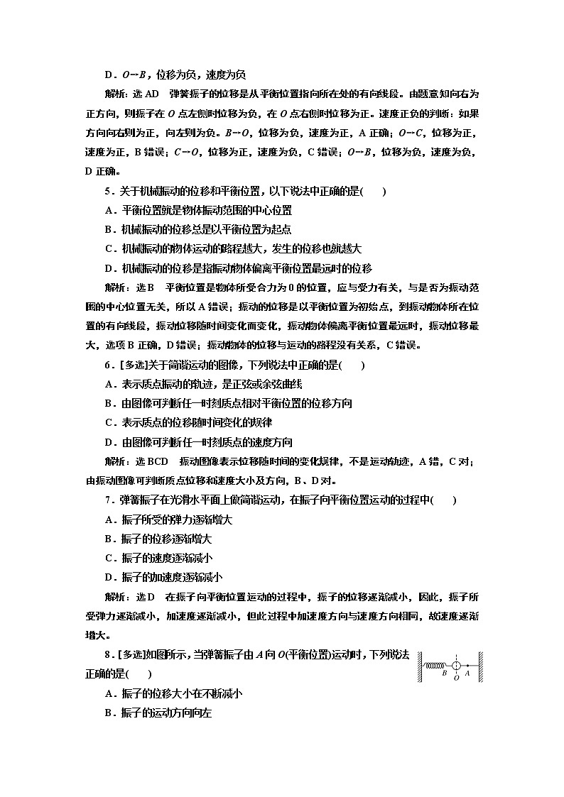 课时跟踪训练 （七）  简谐运动第2页