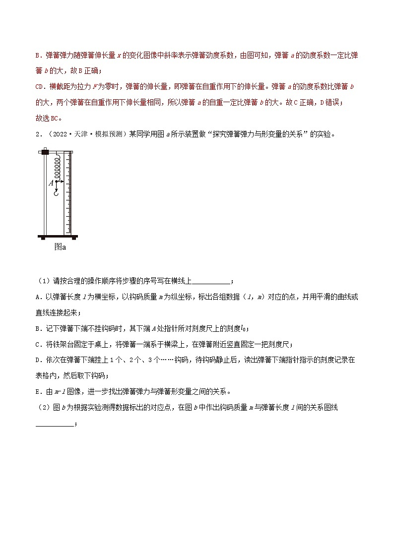 专题13探究弹簧弹力与形变量的关系-高三物理一轮复习重难点逐个突破03