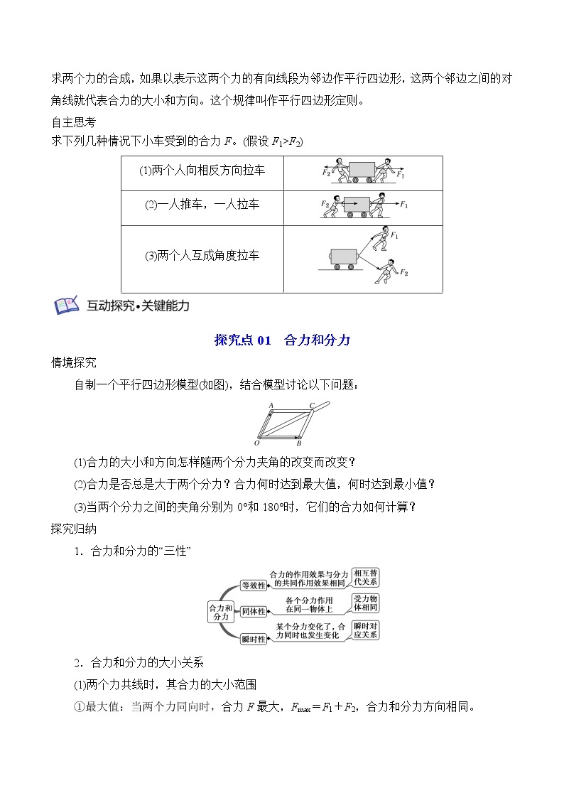 3.4力的合成与分解-高一物理备课必备讲义（人教必修第一册 ）02