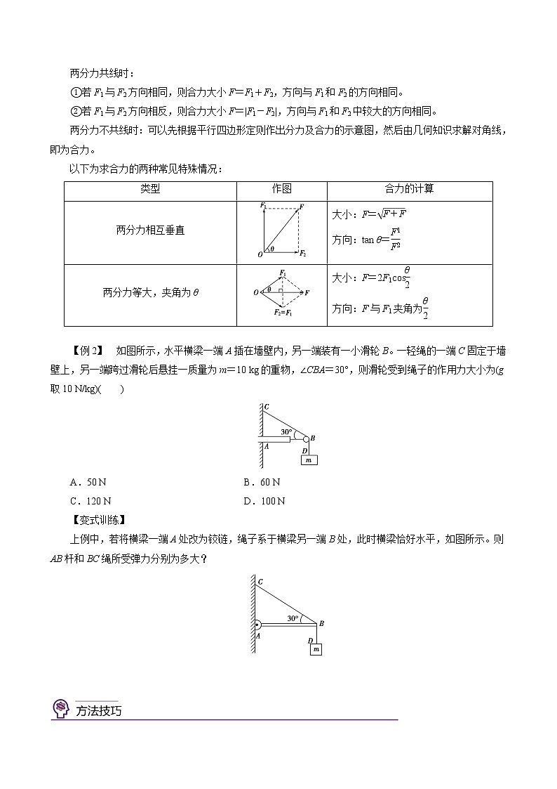 3.4.1  力的合成和分解  -高一物理精讲精练（人教版必修第一册）（原卷版）第3页