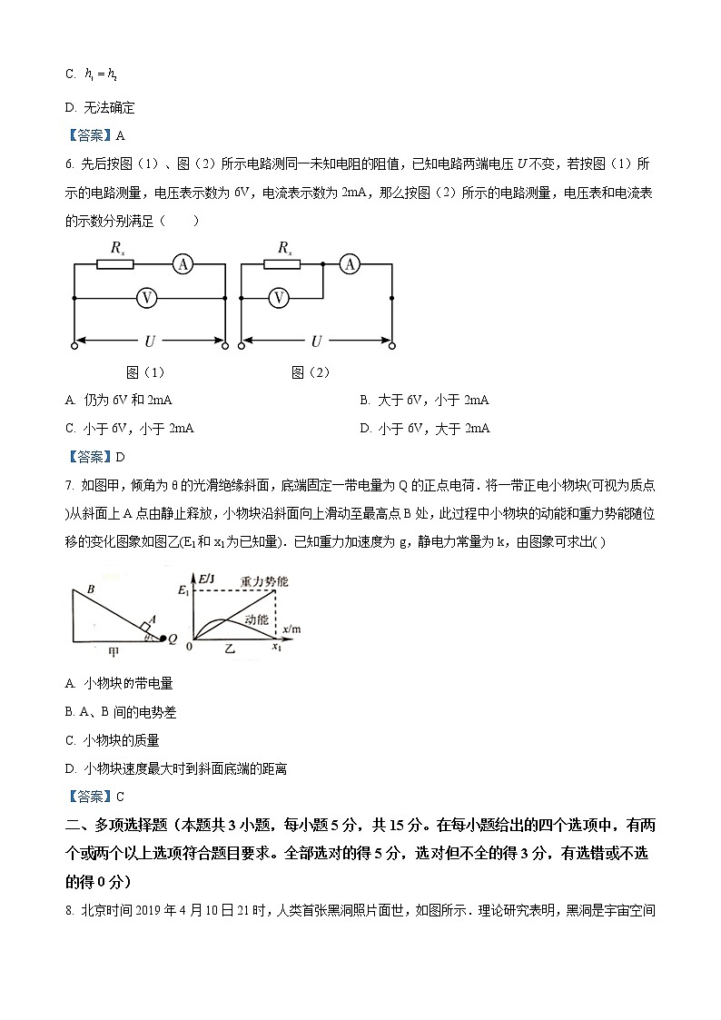 湖南省长沙巿长郡中学2020-2021学年高一下学期期末物理试题第3页