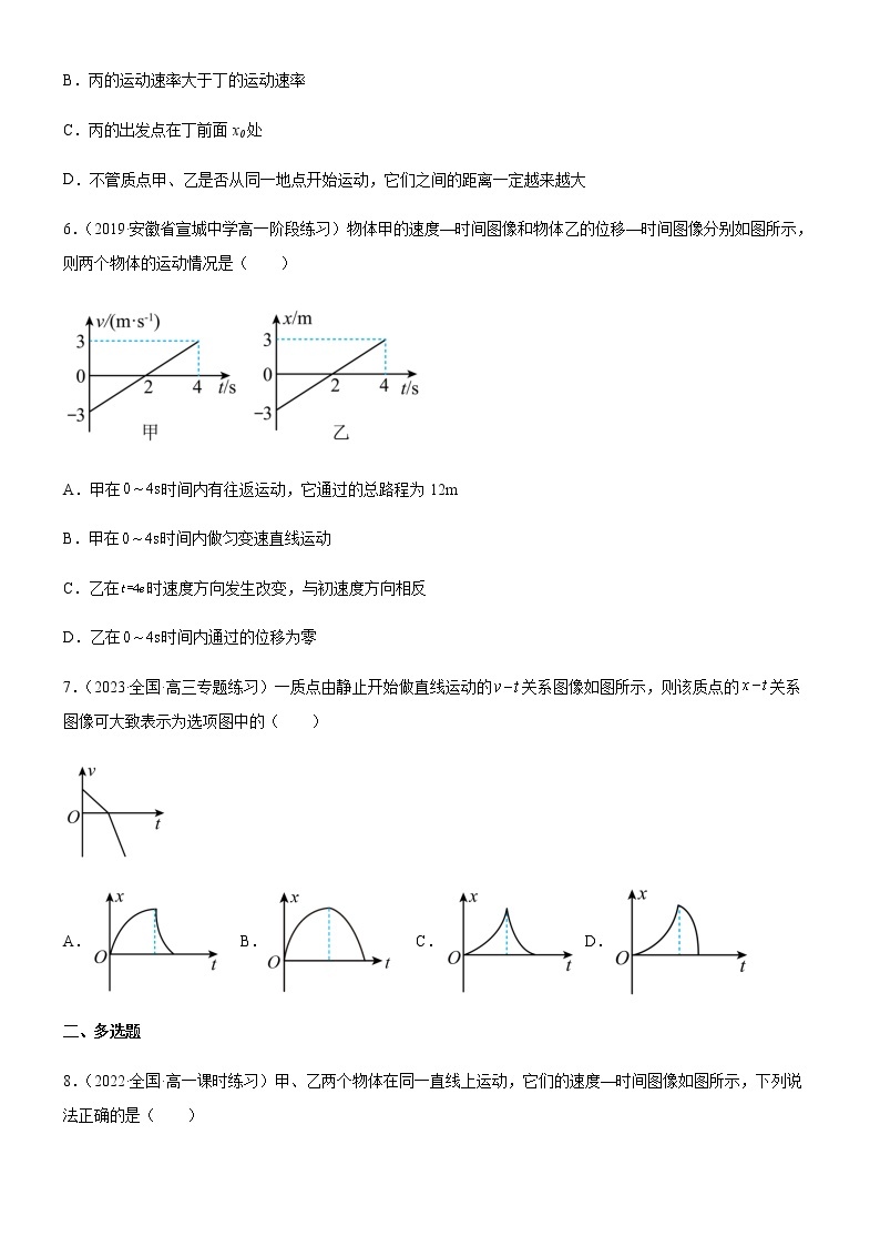 专题  速度—时间图象（v-t图像）（练习）高中物理课件（人教版2019必修第一册）03