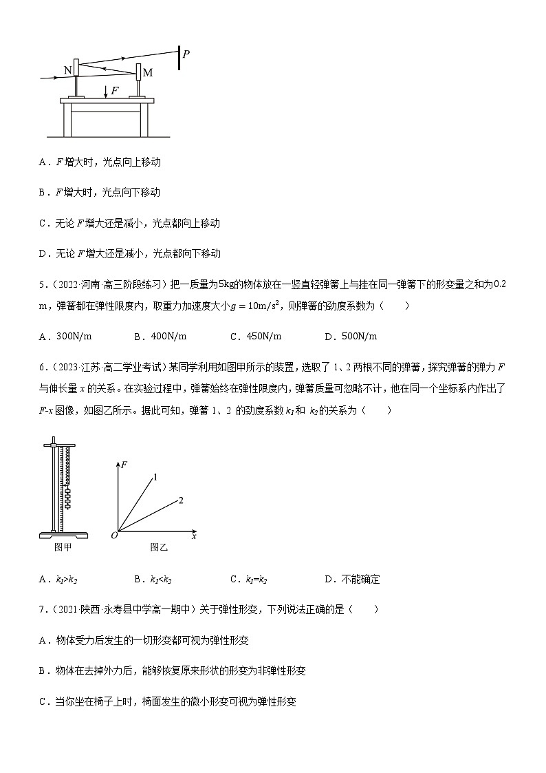 3.1.3 弹力（练习）高中物理课件（人教版2019必修第一册）02