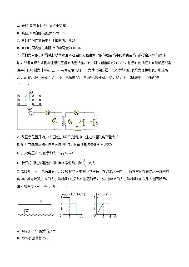 四川省成都市崇州市怀远中学2021-2022学年高二下学期期中考试物理试题无答案第3页