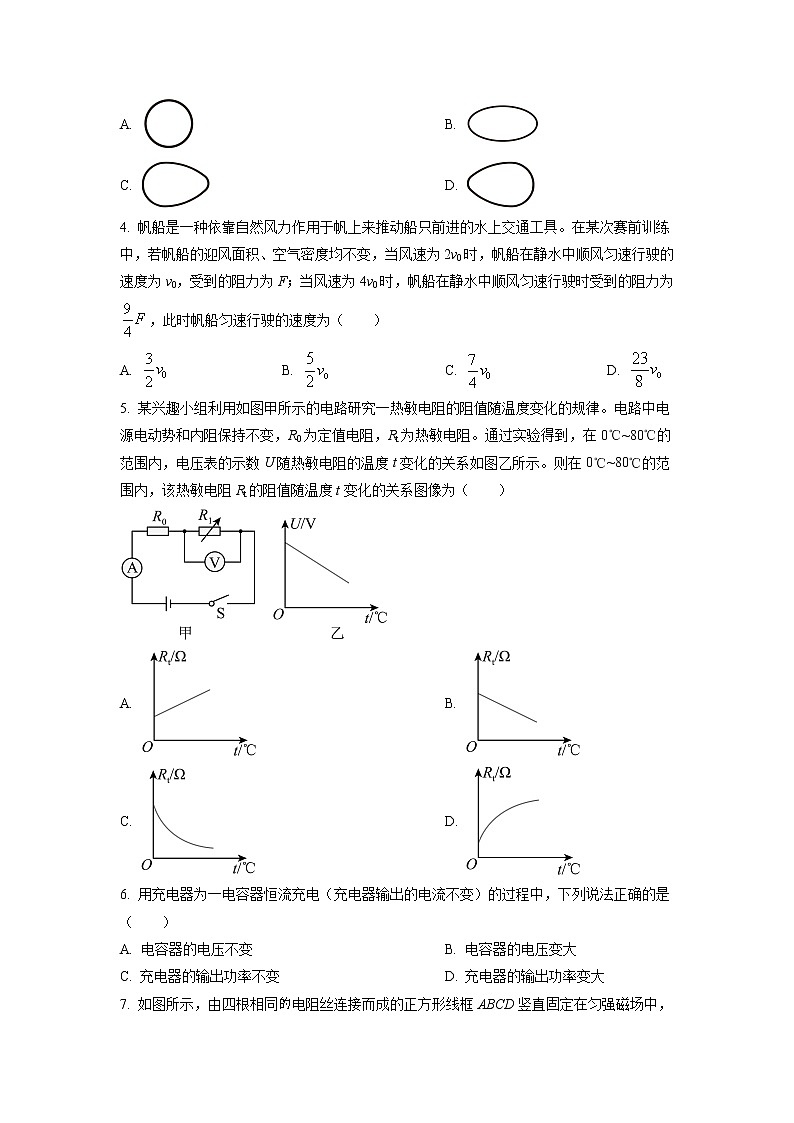 2023届新疆乌鲁木齐自治区高三下学期第一次质量监测（一模）物理试题（原卷版）第2页