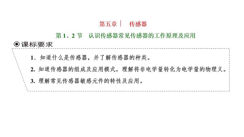 第1、2节 认识传感器 常见传感器的工作原理及应用课件PPT第1页