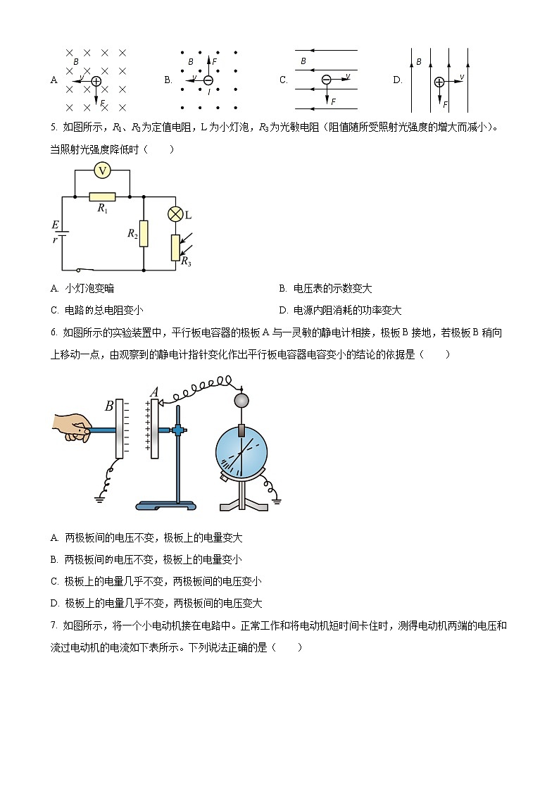 2023赤峰红山区高二上学期期末物理试题含解析02