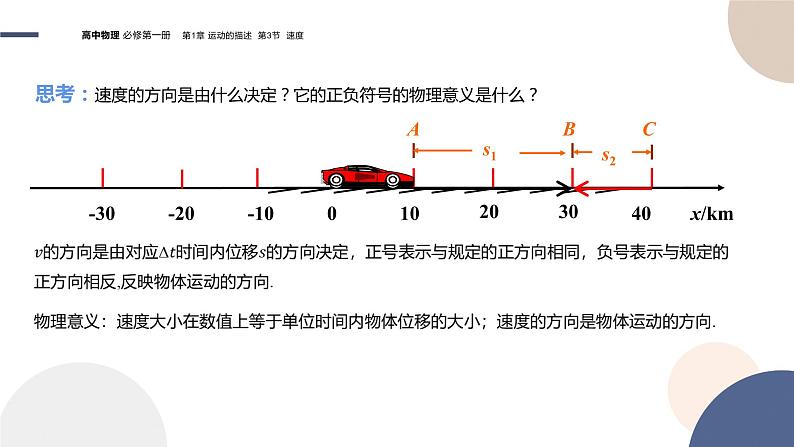 物理-山东科技版-必修第一册-1.3 速度（课件PPT）08