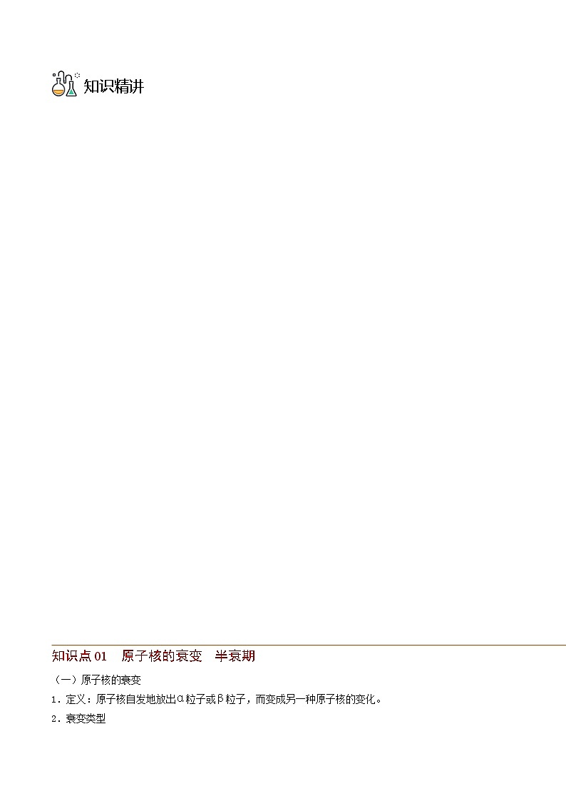 第20讲 放射性元素的衰变（解析版）第3页