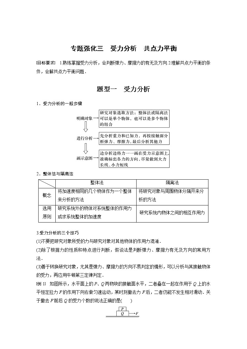 高考物理一轮复习题型解析第二章专题强化三受力分析共点力平衡第2页