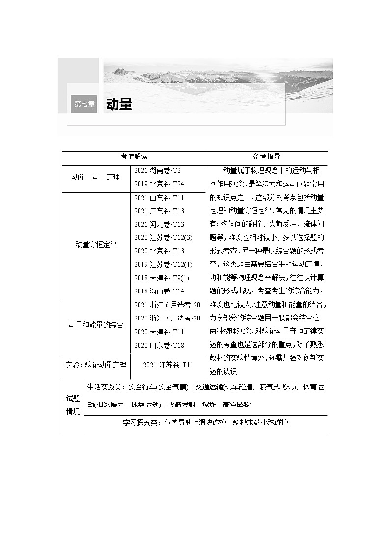 高考物理一轮复习题型解析第七章第1讲动量定理及应用02