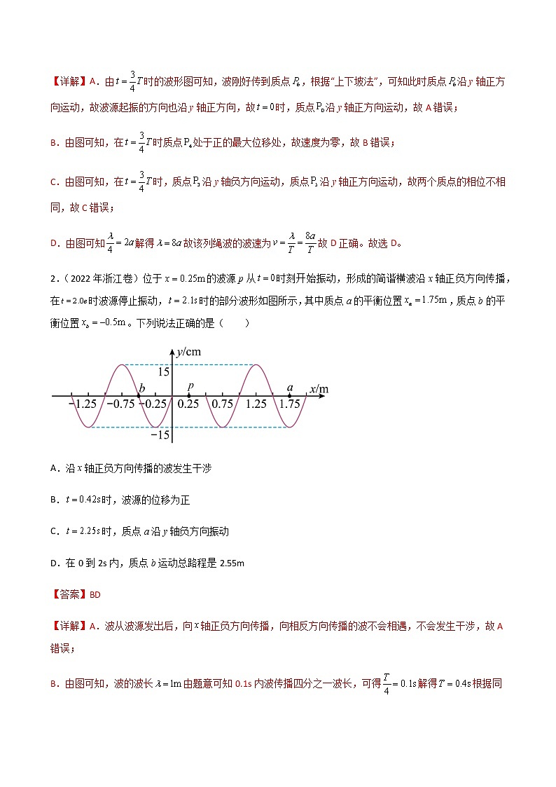 专题07 机械波和三大力场中的机械振动-2023年高三物理二轮高频考点冲刺突破02